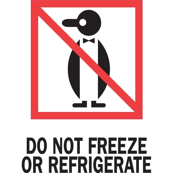 Label, DL4040, DO NOT FREEZE OR REFRIGERATE, 3" X 4"